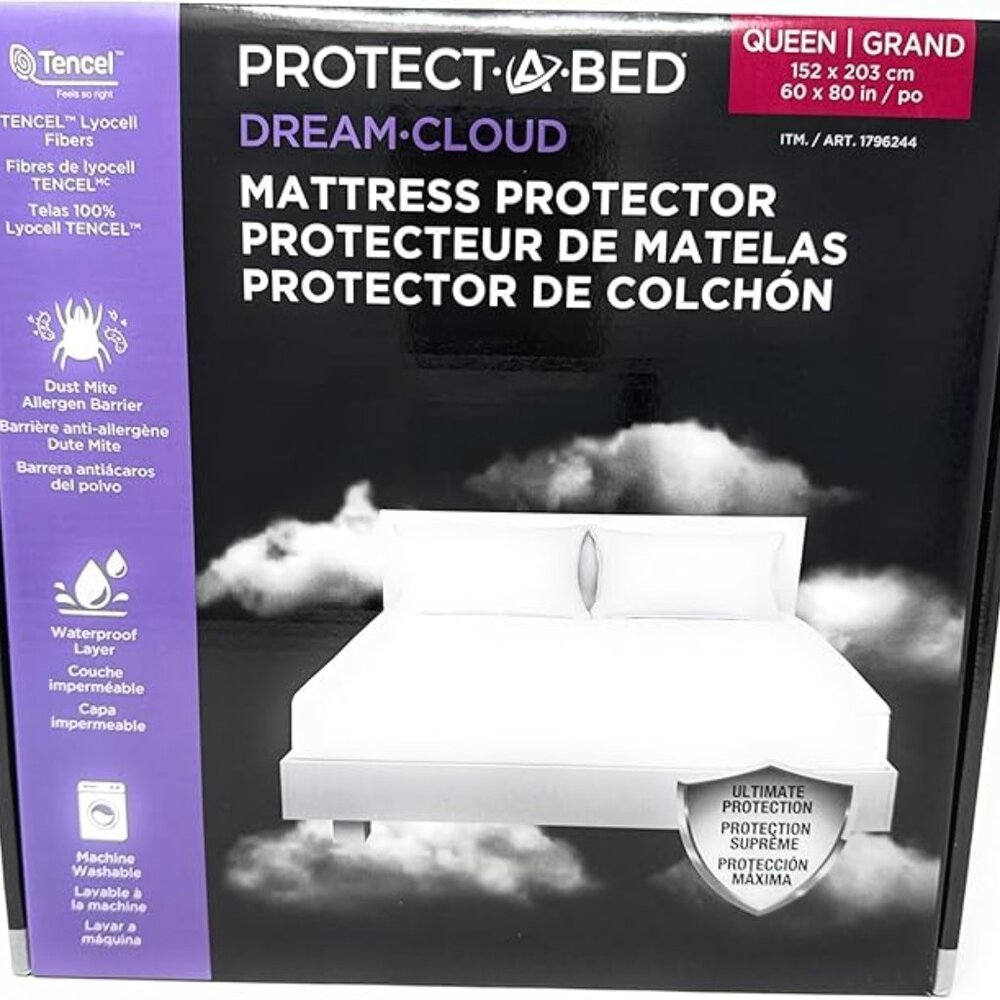 Protect-A-Bed Mattress Protector – Waterproof, Breathable, Tencel Lyocell Top –